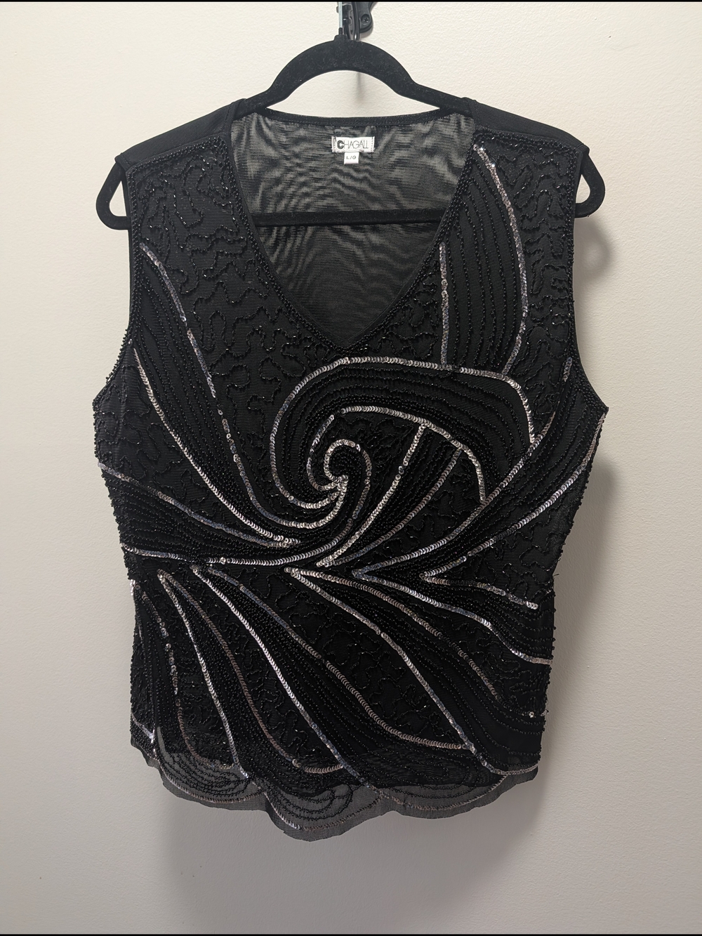 Vtg Chagall Embellished Top